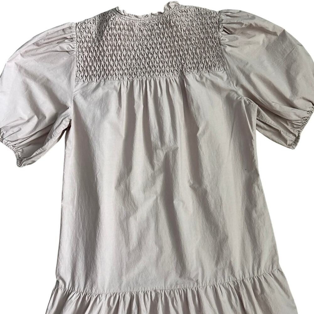 Christy Lynn Eleanor Poplin Puff Sleeve Button Front Maxi in Blush Size Large - Picture 12 of 12